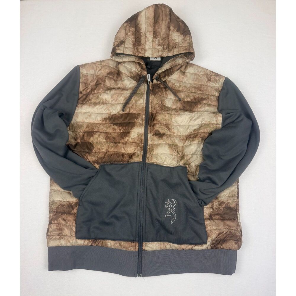 Browning Hell's Canyon Hybrid Hooded Jacket XL A-TACS Camo hunting Hoodie